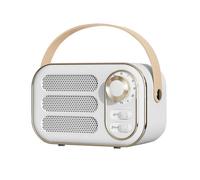 Retro Speaker 360 Stereo Effect Speaker Vintage Radio Home Decor Sound Box pour Outdoor Blanc