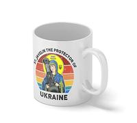 retro St javelin protector of Ukraine support Tasse blanche Café Mug