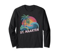 Retro St Marten Trip Holiday Vacay All Girls Sisters Squad Manche Longue