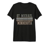 Rétro St. Michael Minnesota T-Shirt Haut de Gamme