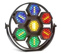 Retro Stage Light, 7 Hexagonal Retro Lights With Display Screen And Reflector, DMX512 Sound Active Auto Master Slave RDM, LED Stage Par Lights For Party Bar Christmas Birthday Wedding