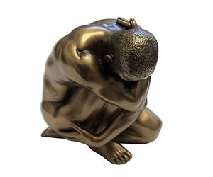 Rétro Statuette en résine Homme Nu 6 cm