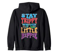 Retro Stay Trippy Little Hippie Peace Lover 60s 70s Groovy Sweat à Capuche