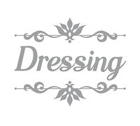 SUD TRADING Sticker décoratif de porte dressing - Hauteur 15 cm - Largeur 18.5 cm GRIS G