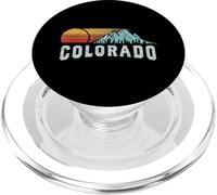 Retro Style Colorado Vintage Rocky Mountains & Sun PopSockets PopGrip pour MagSafe