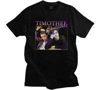 Retro Style Timothee Chalamet T-Shirt Vintage Aesthetic TV Tee T-Shirt Mens Tee Unisex Shirt Black L