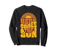 Retro Summer Beach Vibe Vacation Here Comes Sun Vintage Sweatshirt