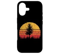 Retro Sun Minimalist Pine Tree Vintage Graphic Coque pour iPhone 17