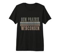 Rétro Sun Prairie Wisconsin T-Shirt Haut de Gamme