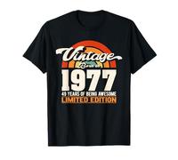 Retro Sunset 49 Years of Awesome Born 1977-49e Anniversaire T-Shirt