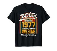 Retro Sunset 49 Years of Awesome Born 1977-49e Anniversaire T-Shirt