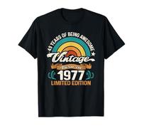 Retro Sunset 49 Years of Awesome Born 1977-49e Anniversaire T-Shirt