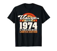 Retro Sunset 52 Years of Awesome Born 1974-52e Anniversaire T-Shirt