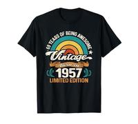 Retro Sunset 69 Years of Awesome Born 1957-69e Anniversaire T-Shirt