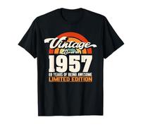 Retro Sunset 69 Years of Awesome Born 1957-69e Anniversaire T-Shirt