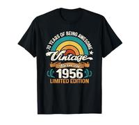 Retro Sunset 70 Years of Awesome Born 1956-70e Anniversaire T-Shirt