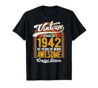 Retro Sunset 84 Years of Awesome Born 1942-84e Anniversaire T-Shirt