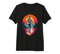 Rétro Sunset Course De Trail Marathon Coureur Marathoniens T-Shirt Haut de Gamme