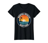 Retro Sunset Mental Health Matters Positive Sensibilisation T-Shirt Graphique avec Valeur