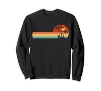 Retro Sunset Palm Tree Planche de Surf Plage Surf Vintage Surf Sweatshirt