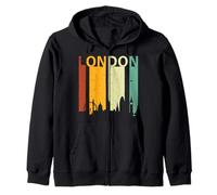 Retro Sunset Stripes London England UK Vintage London Sweat à Capuche