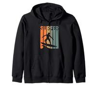 Retro Sunset Waves Rider Vintage Surfer inspiré des années 70 Surf Sweat à Capuche