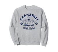 Retro Surf Kaanapali Beach Maui Hawaï Plage hawaïenne Sweatshirt