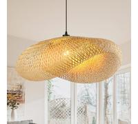 RéTro Suspension Luminaire, 80 Cm Lustre Salon Chapeau Tissé à La Main Luminaire Salon CréAtivité Plafonnier Salon Boho Pour Restaurant Salon De Thé Chambre Salon Café, E27