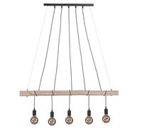 Rétro Suspension Plafonnier Bois Poutre Vintage FILAMENT Suspension Lampe en kit incl. ampoules LED
