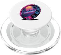 Retro Synthwave Caisse Claire PopSockets PopGrip pour MagSafe