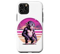 Rétro Synthwave Chimpanzé Lunettes de Soleil Chimpanzés Coque pour iPhone 11 Pro