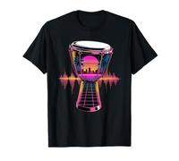 Retro Synthwave Djembe Tambour T-Shirt