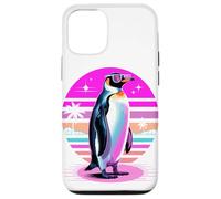 Rétro Synthwave Manchot Lunettes de Soleil Manchots Coque pour iPhone 12/12 Pro