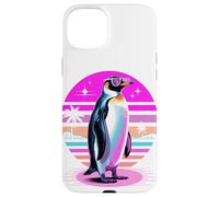 Rétro Synthwave Manchot Lunettes de Soleil Manchots Coque pour iPhone 15 Plus