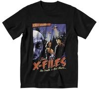 Retro T Shirt Movie The X Files Tshirt Spooky Comic Mulder Scully Dana Fox Cases Tee TV The Truth is Out There Tee Unisex Shirt Manches Courtes(X-Large)
