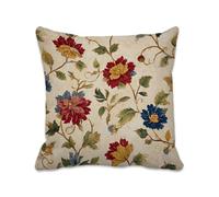 Rétro Taie Oreiller 55x55 cm Housse Coussin Fleur Double Face Imprimé, Lin Carré Protege Oreiller de Canap pour Salon Chambre Lit Jardin Terrasse Decor Cadeaux, Quatre Saisons, Lot de 1 2B-106