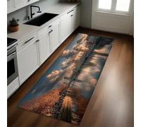 Rétro Tapis de Cuisine Big Ben de Style européen Antidérapants Lavables 60 x 180 cm pour Cuisine Couloir Salon Chambre Salle de Bain