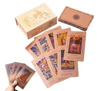 Retro Tarot - Artistic Divination Kit, Esoteric Wisdom Tool, Thick Cardstock Deck with Instruction Manual, Hobbyist Item Cultural Graphics, Timeless Visual Art for Party Entertainment Ancient Lore