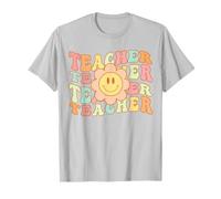 Rétro Teacher Daisy Colorful Grade School Grade Inclusion Rainbow T-Shirt