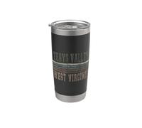 Retro Teays Valley, Virginie-Occidentale Gobelet isotherme en acier inoxydable double paroi