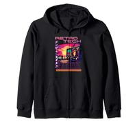 Retro Tech Synthwave Radio sans fil portable style ancien Sweat à Capuche