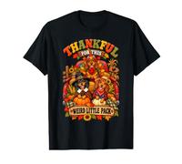 Retro Thanksgiving Dachshund Dog Weird Little Pack Graphic T-Shirt Graphique avec Valeur