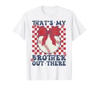 Rétro That's My Brother Out There Baseball Sister Mom Girl T-Shirt