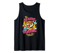 Retro The Heavens are Roaring Psaume 19 Tiger Christian Art Débardeur