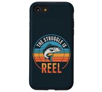 Rétro : The Struggle Is Reel Bass Fishing Funny Fisherman Coque pour iPhone SE (2020) / 7 / 8