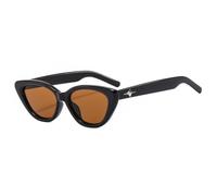 Rétro Triangle Cat Eyes, Lunettes de soleil Petit Visage, Femmes Noir Petit Frame Lunettes de soleil, Style de crème solaire, Photo Homme, Thé noir, A