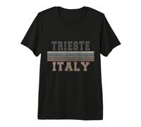 Rétro Trieste Italie T-Shirt Haut de Gamme