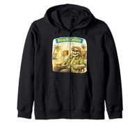 Rétro Tropi Tropique Pause Café Squelette Illustration Tropi Rétro Sweat à Capuche