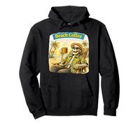 Rétro Tropi Tropique Pause Café Squelette Illustration Tropi Rétro Sweat à Capuche