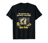 Rétro TV Couples Epic Fails Movie Night Design T-Shirt